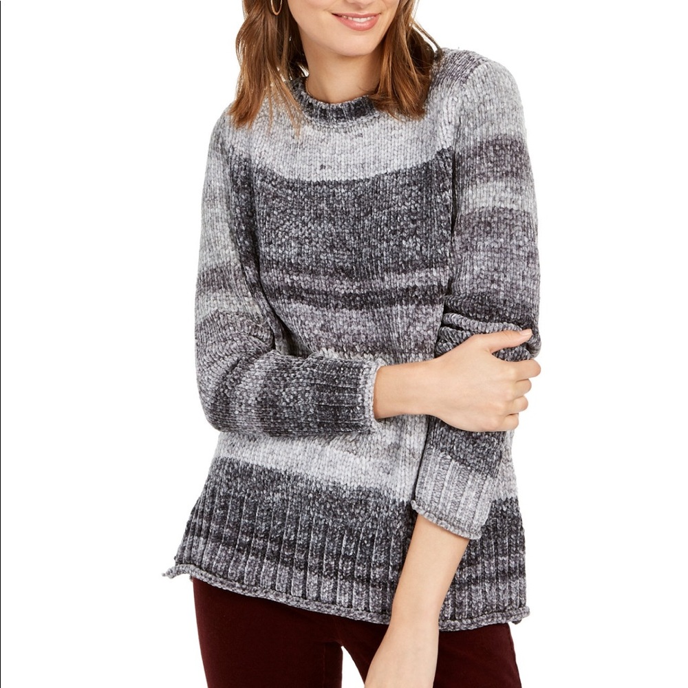 Chenille space dyed sweater